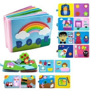 Livre montessori en tissu - jeux éducatif montessori
