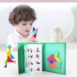 Livre vert de Puzzle Tangram - jeux éducatif montessori