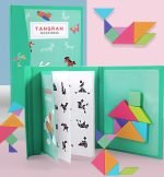 Livre vert de Puzzle Tangram - jeux éducatif montessori