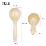 Maracas en bois pour enfant – 15cm - jeux éducatif montessori