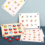 Memory en bois – Carte interchangeable - jeux éducatif montessori
