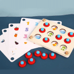 Memory en bois – Carte interchangeable - jeux éducatif montessori
