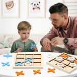 Morpion en bois montessori - jeux éducatif montessori