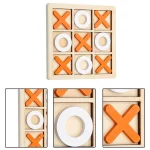 Morpion en bois montessori - jeux éducatif montessori