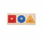 Petit Puzzle de formes Montessori – 3 couleurs - jeux éducatif montessori