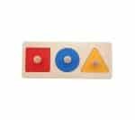 Petit Puzzle de formes Montessori – 3 couleurs - jeux éducatif montessori