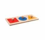 Petit Puzzle de formes Montessori – 3 couleurs - jeux éducatif montessori