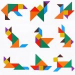 Petit Tangram Bois Couleurs Montessori - jeux éducatif montessori