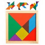 Petit Tangram Bois Couleurs Montessori - jeux éducatif montessori