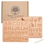 Planche Alphabet en bois Montessori – Apprendre l’alphabet - jeux éducatif montessori