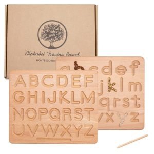 Planche Alphabet en bois Montessori – Apprendre l’alphabet - jeux éducatif montessori