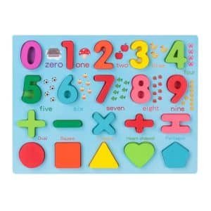 Planche Montessori – Chiffres et anglais - jeux éducatif montessori