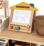 Planche à dessin magnétique maison en bois - jeux éducatif montessori