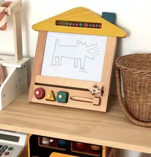 Planche à dessin magnétique maison en bois - jeux éducatif montessori