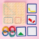 Plaque Montessori à élastiques - jeux éducatif montessori