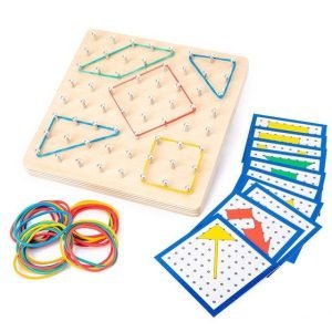 Plaque Montessori à élastiques - jeux éducatif montessori