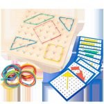 Plaque Montessori à élastiques - jeux éducatif montessori