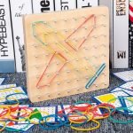 Plaque Montessori à élastiques - jeux éducatif montessori