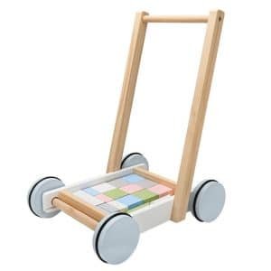 Pousseur Chariot avec Cubes de Construction Pastel - jeux éducatif montessori