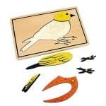 Puzzle Montessori en bois oiseaux - jeux éducatif montessori