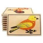 Puzzle Montessori en bois oiseaux - jeux éducatif montessori