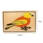 Puzzle Montessori en bois oiseaux - jeux éducatif montessori