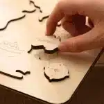 Puzzle du monde en bois montessori - jeux éducatif montessori