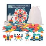 Puzzle en bois Montessori - jeux éducatif montessori