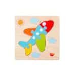 Puzzle éveil en bois – “Véhicules colorés” - jeux éducatif montessori