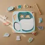 Puzzle pêche en bois magnétique - jeux éducatif montessori