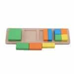 Puzzle préscolaire – Formes rectangles colorés - jeux éducatif montessori