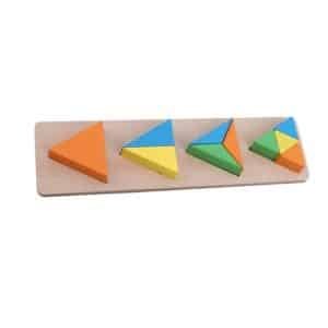 Puzzle préscolaire – Formes triangulaires colorés - jeux éducatif montessori