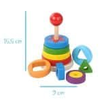 Pyramide de formes – Jouet encastrement en bois Montessori - jeux éducatif montessori