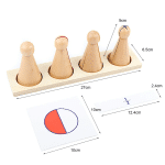 Quilles d’apprentissage des fractions - jeux éducatif montessori