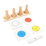 Quilles d’apprentissage des fractions - jeux éducatif montessori