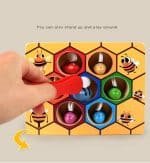 Ruche à abeilles Montessori avec pince - jeux éducatif montessori