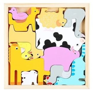 Tangram Animaux de la Ferme - jeux éducatif montessori