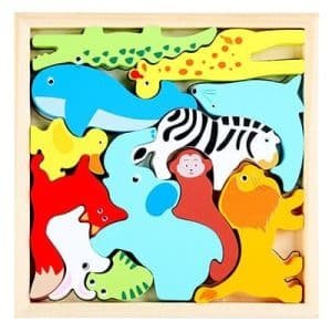 Tangram Animaux de la Jungle - jeux éducatif montessori