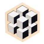 Tangram Cubes Noir Blanc Gris - jeux éducatif montessori