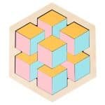 Tangram Cubes Pastel - jeux éducatif montessori