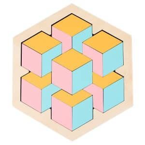 Tangram Cubes Pastel - jeux éducatif montessori