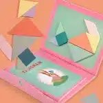 Tangram Montessori magnétique – Rose - jeux éducatif montessori