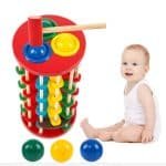 Tour à 3 Boules à Marteler - jeux éducatif montessori