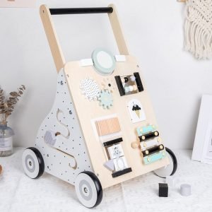 Trotteur pousseur bébé – multi-activités – Couleurs pastel - jeux éducatif montessori