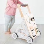 Trotteur pousseur bébé – multi-activités – Couleurs pastel - jeux éducatif montessori