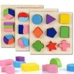 puzzle de formes en bois – Géométrie Montessori - jeux éducatif montessori