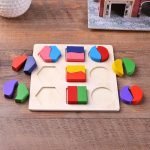 puzzle de formes en bois – Géométrie Montessori - jeux éducatif montessori