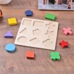 puzzle de formes en bois – Géométrie Montessori - jeux éducatif montessori