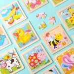 puzzle animal en bois montessori