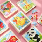 puzzle animal en bois montessori